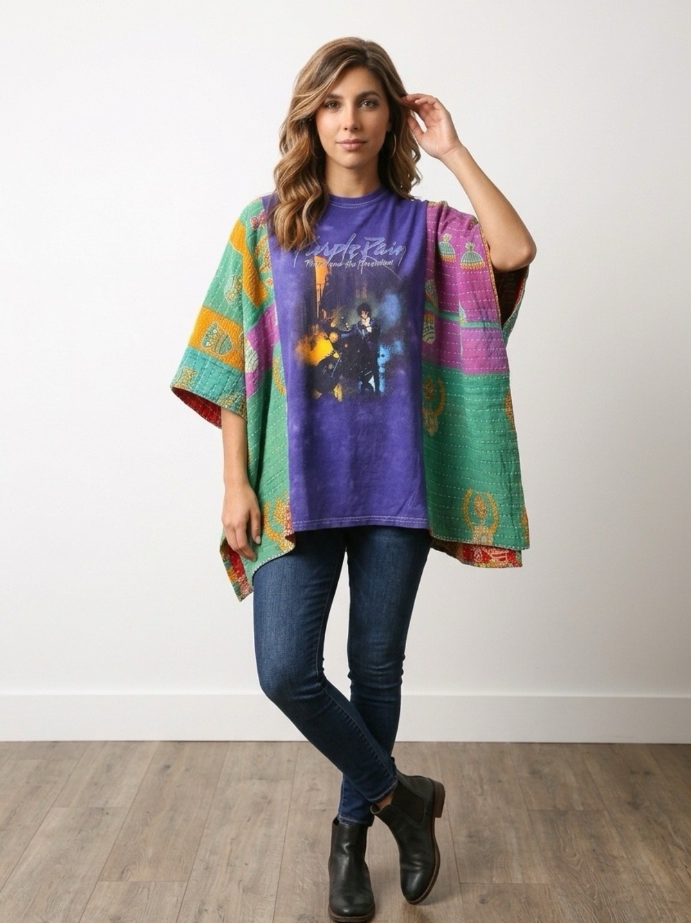Handcrafted Upcycled Prince Kantha Tunic NWT One Size